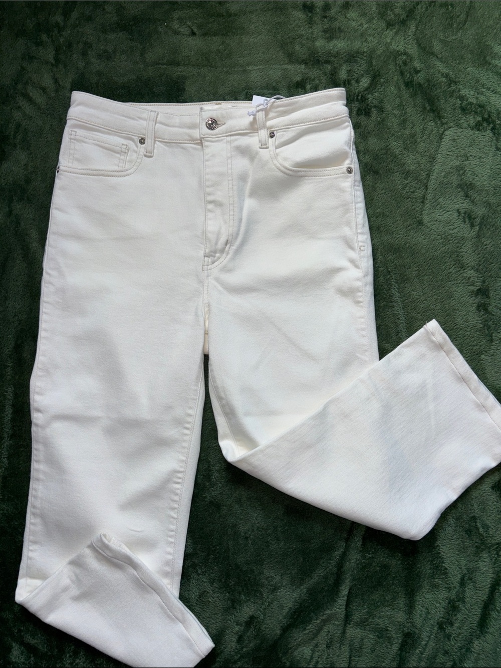 Frame Denim White Pencil Crop Jeans
